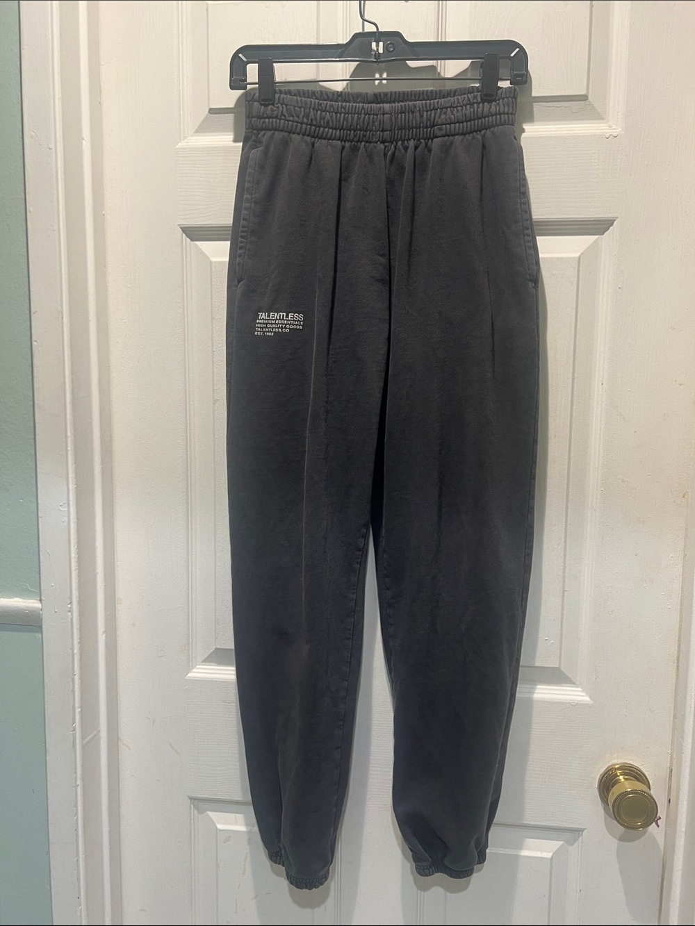 TALENTLESS Charcoal Black Elastic-Waist Joggers by Scott Disick